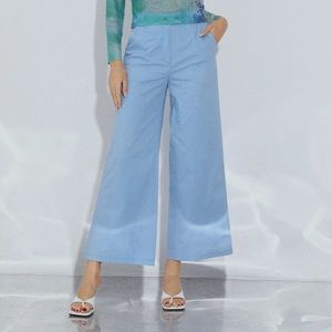 Cider copped wide leg trousers